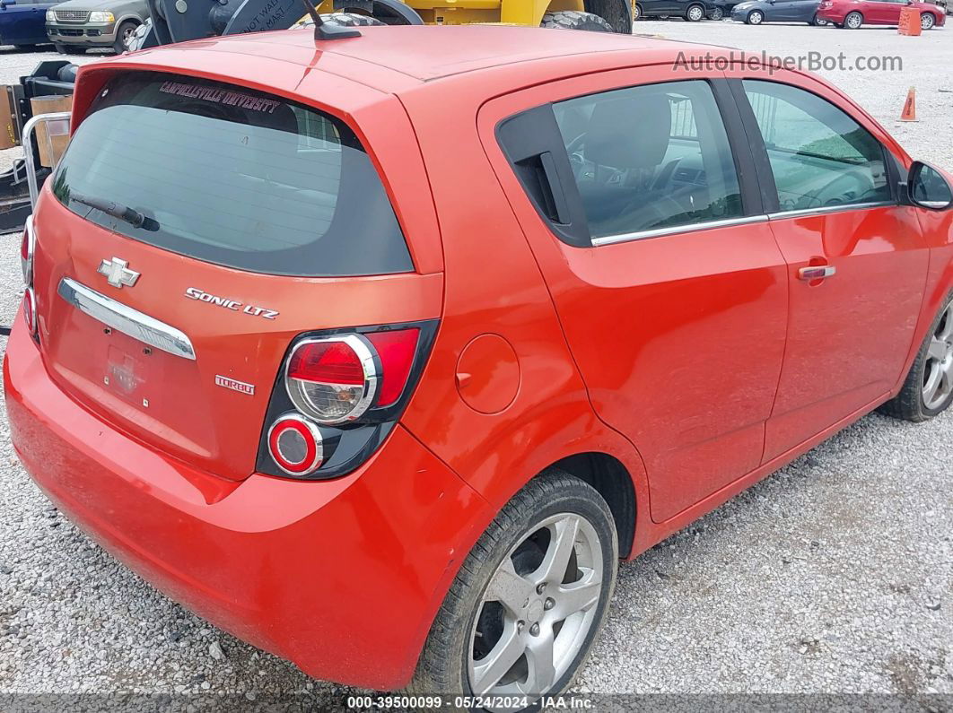 2013 Chevrolet Sonic Ltz Auto Orange vin: 1G1JE6SB7D4103852