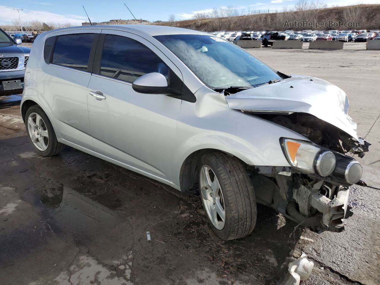 2014 Chevrolet Sonic Ltz Silver vin: 1G1JE6SB9E4189862