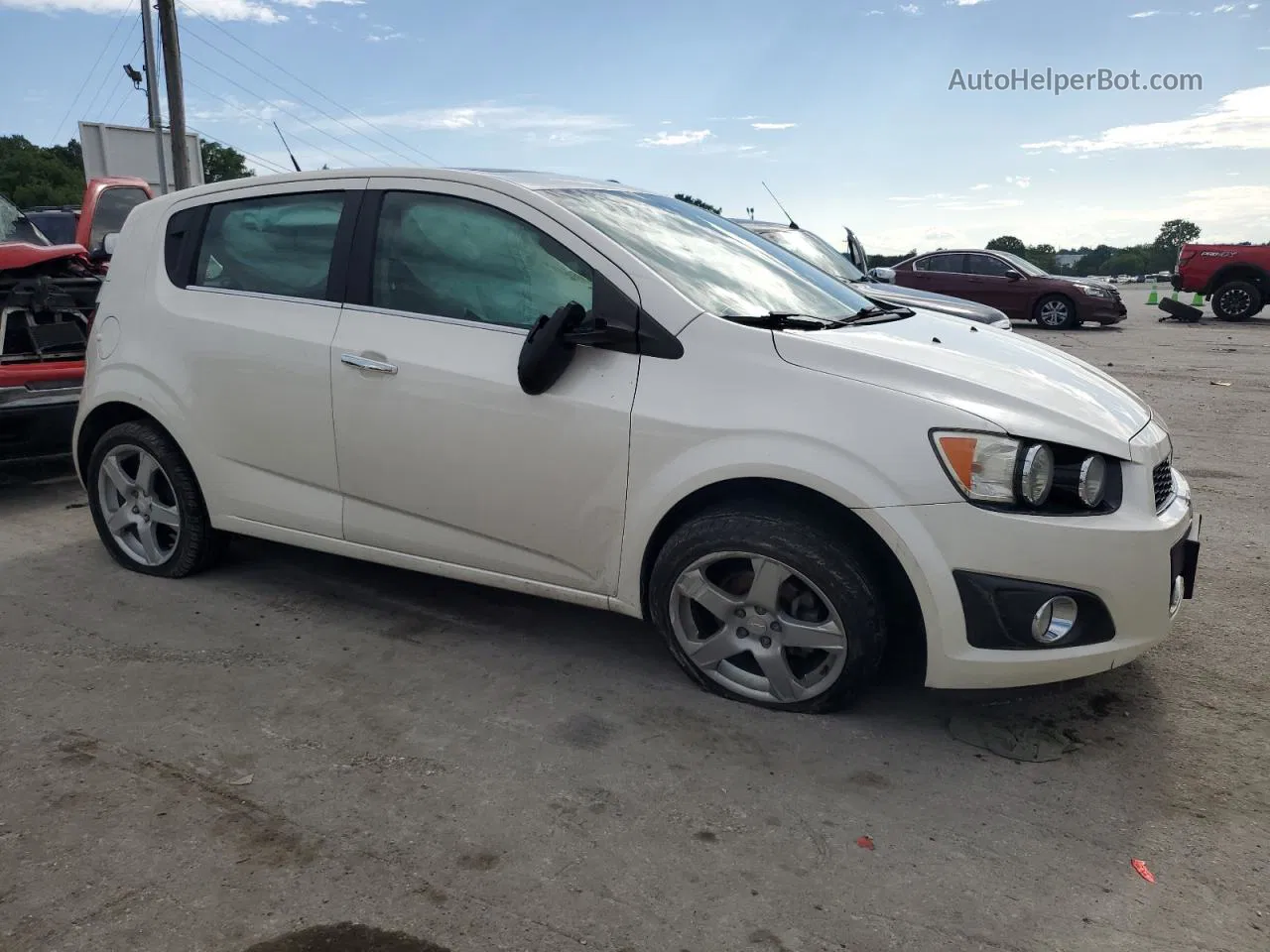 2014 Chevrolet Sonic Ltz White vin: 1G1JE6SG3E4236783