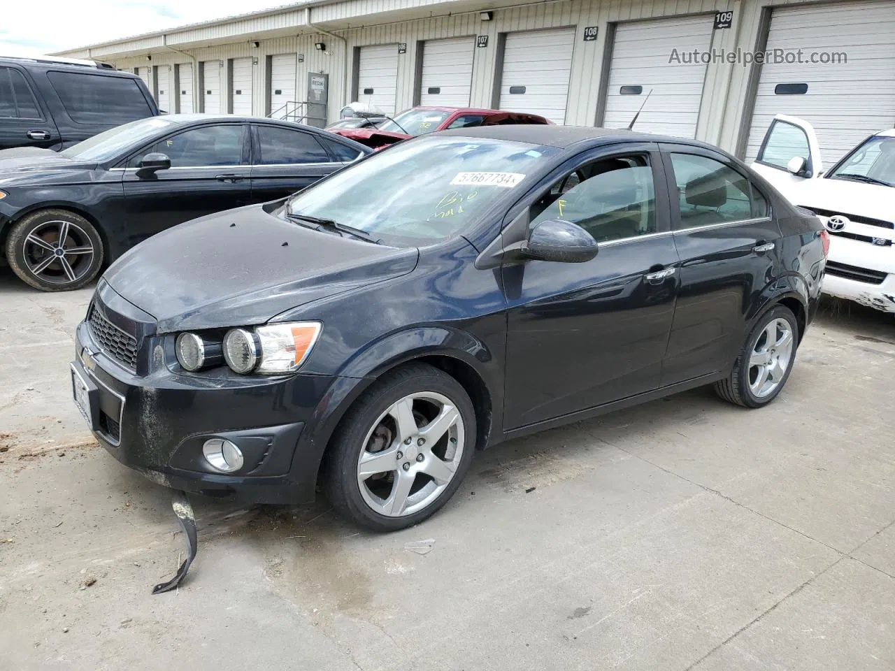 2014 Chevrolet Sonic Ltz Black vin: 1G1JF5SB5E4149396