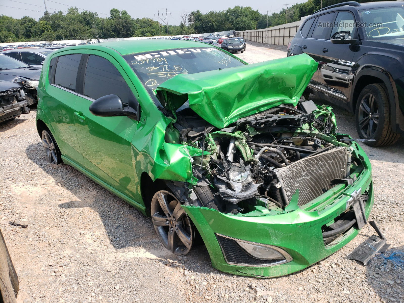 2014 Chevrolet Sonic Rs Green vin: 1G1JG6SB0E4239784