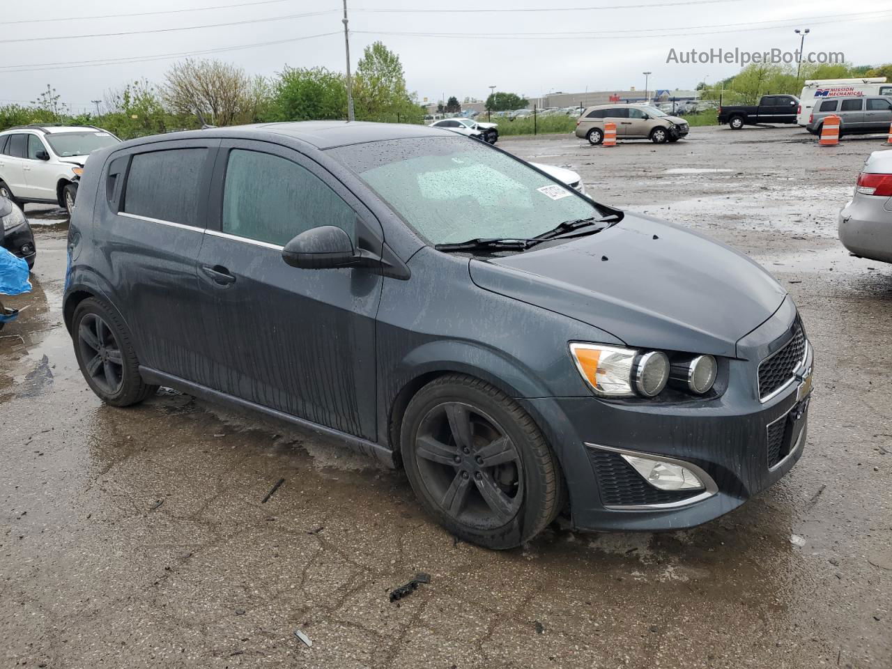 2013 Chevrolet Sonic Rs Gray vin: 1G1JG6SB1D4172627