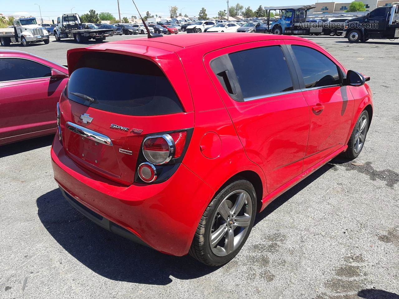 2014 Chevrolet Sonic Rs Red vin: 1G1JG6SB2E4195948