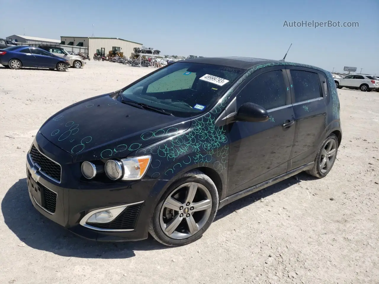 2013 Chevrolet Sonic Rs Black vin: 1G1JG6SB3D4140665