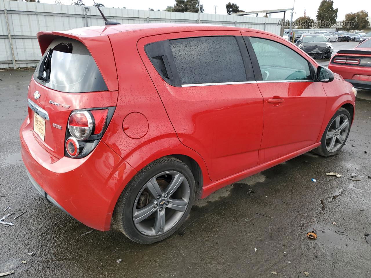 2013 Chevrolet Sonic Rs Red vin: 1G1JG6SB9D4176764