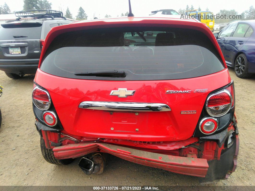 2014 Chevrolet Sonic Rs Red vin: 1G1JH6SB1E4108361