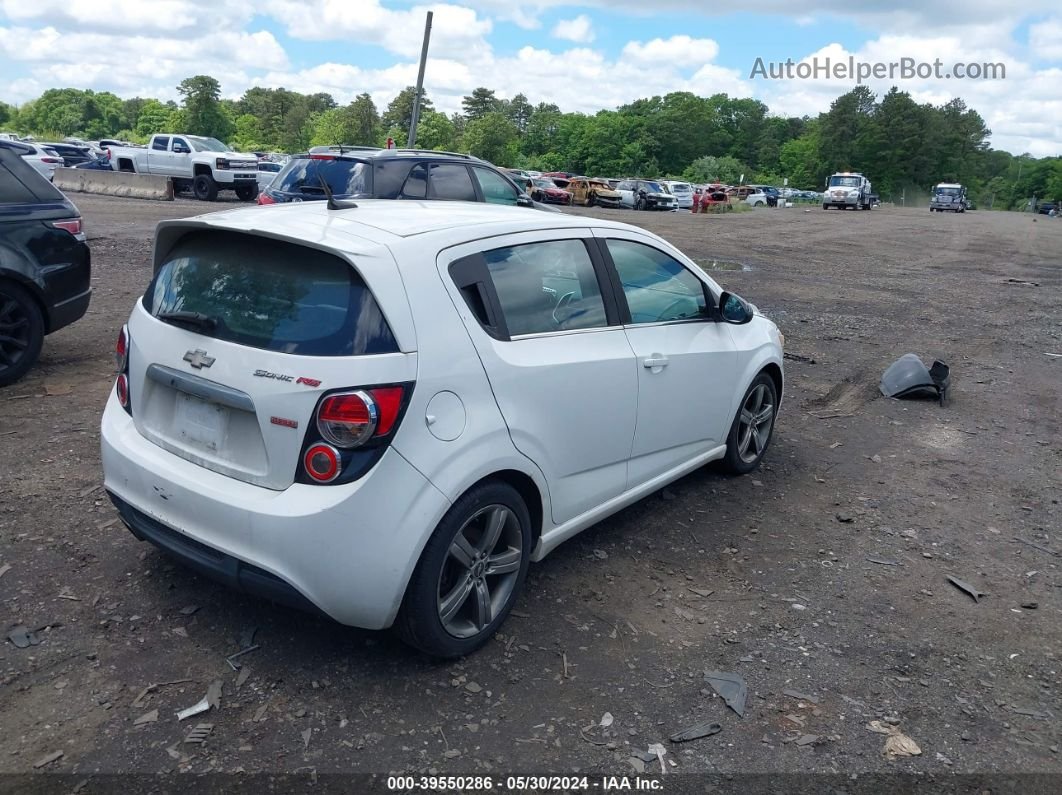 2013 Chevrolet Sonic Rs Manual White vin: 1G1JH6SB2D4185836