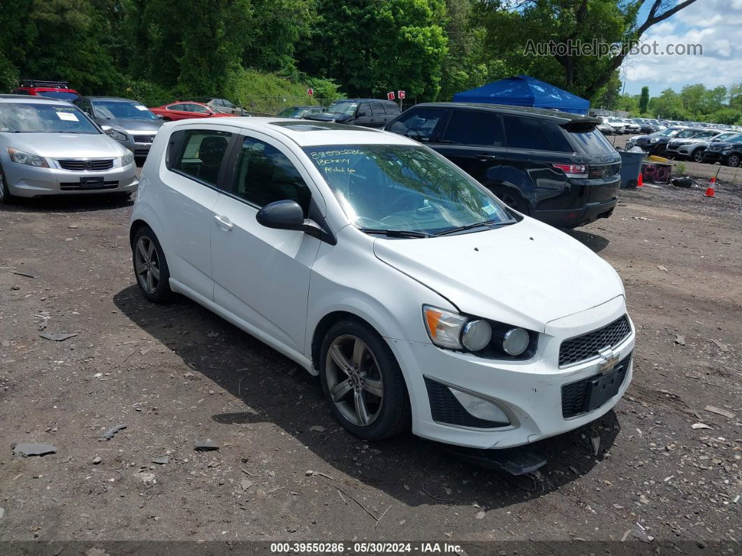 2013 Chevrolet Sonic Rs Manual White vin: 1G1JH6SB2D4185836