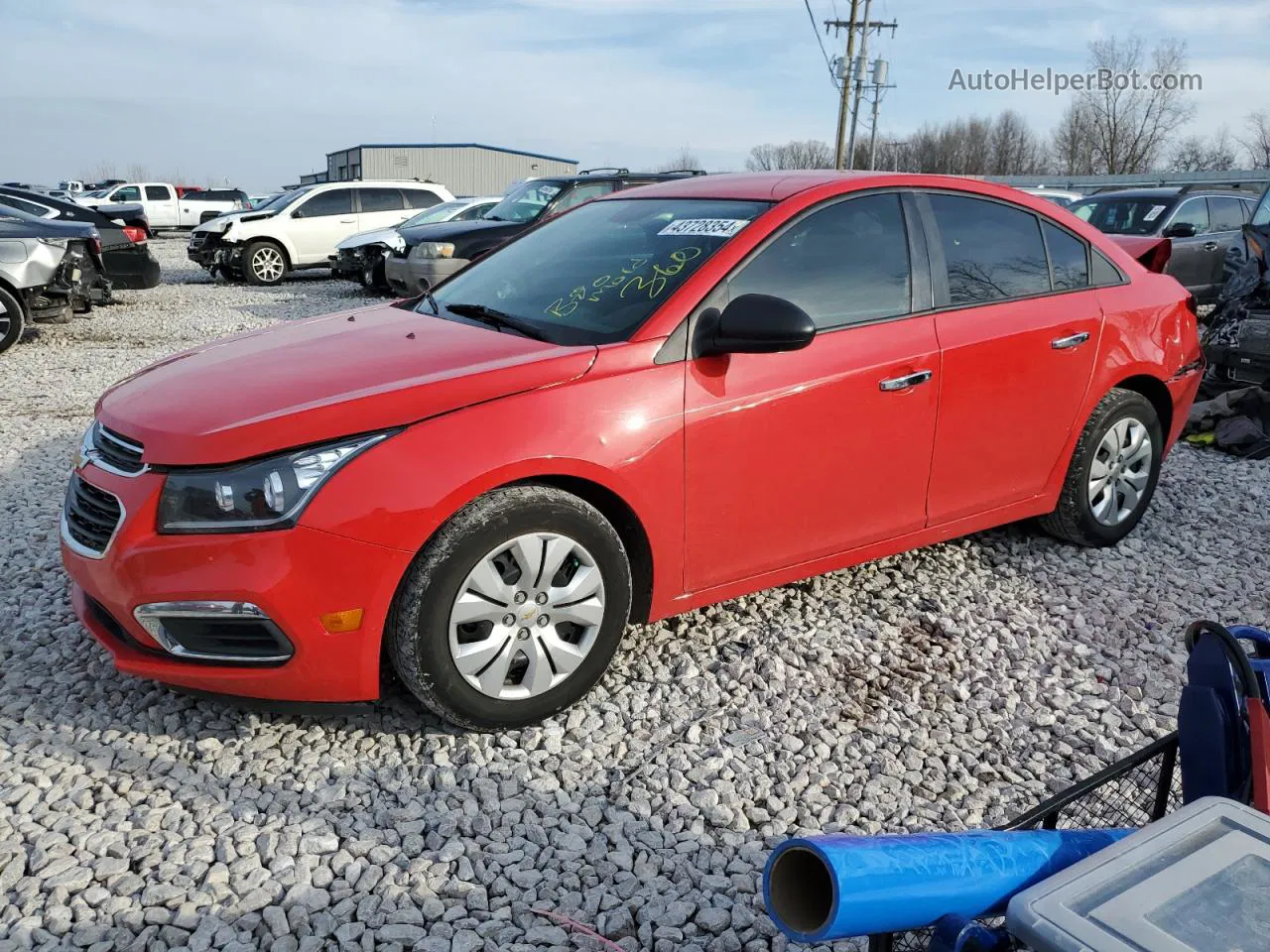 2015 Chevrolet Cruze L Red vin: 1G1P15SH9F7165291