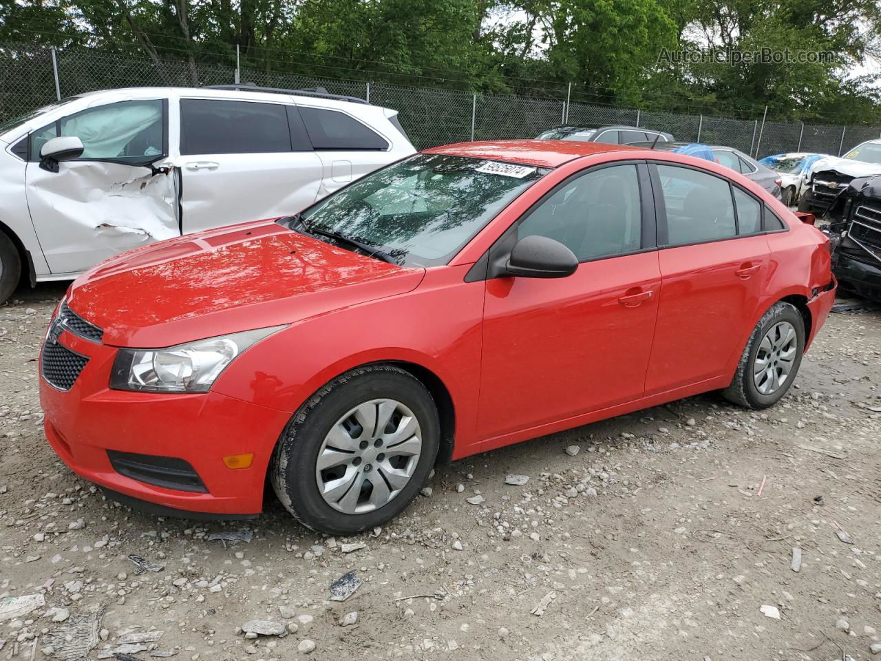 2014 Chevrolet Cruze Ls Red vin: 1G1PA5SH1E7290638