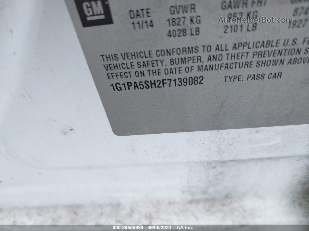 2015 Chevrolet Cruze Ls Auto Белый vin: 1G1PA5SH2F7139082