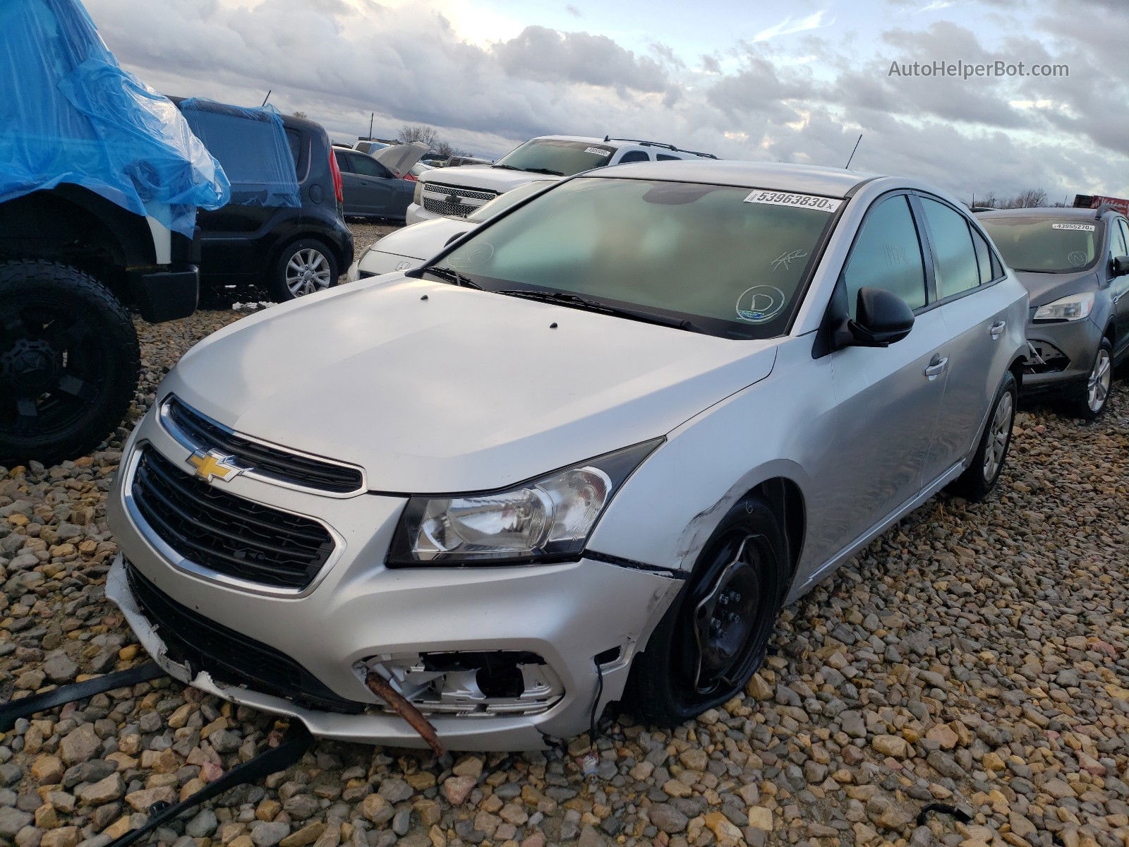 2015 Chevrolet Cruze Ls Silver vin: 1G1PA5SH2F7221636