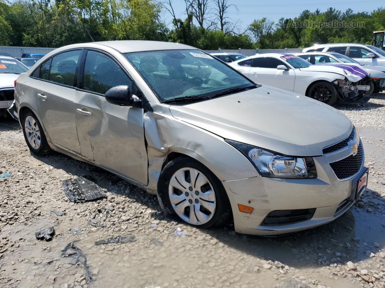 2013 Chevrolet Cruze Ls Beige vin: 1G1PA5SH3D7210240