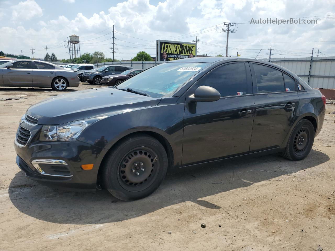 2015 Chevrolet Cruze Ls Black vin: 1G1PA5SH3F7234802