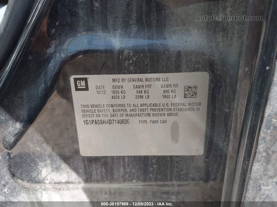 2013 Chevrolet Cruze Ls Auto Серый vin: 1G1PA5SH4D7149836