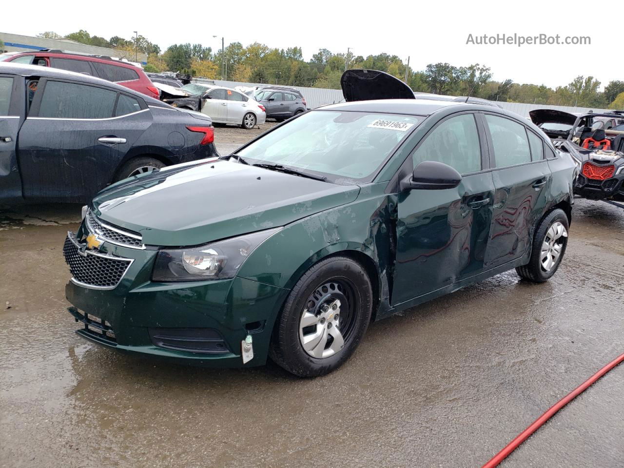 2014 Chevrolet Cruze Ls Зеленый vin: 1G1PA5SH6E7106326