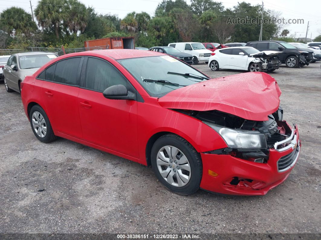 2015 Chevrolet Cruze Ls Auto Red vin: 1G1PA5SH6F7266210