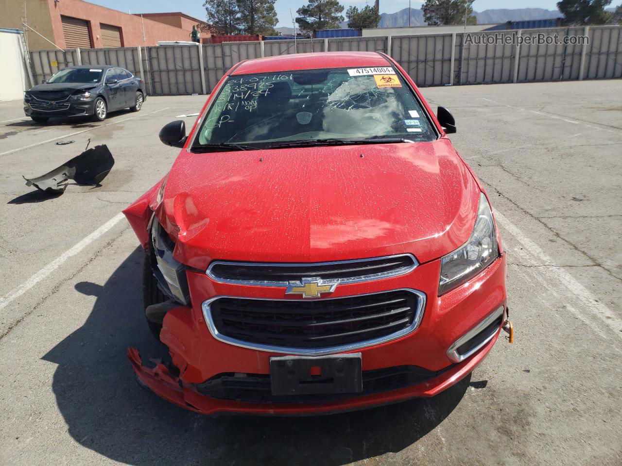 2015 Chevrolet Cruze Ls Red vin: 1G1PA5SH8F7194619