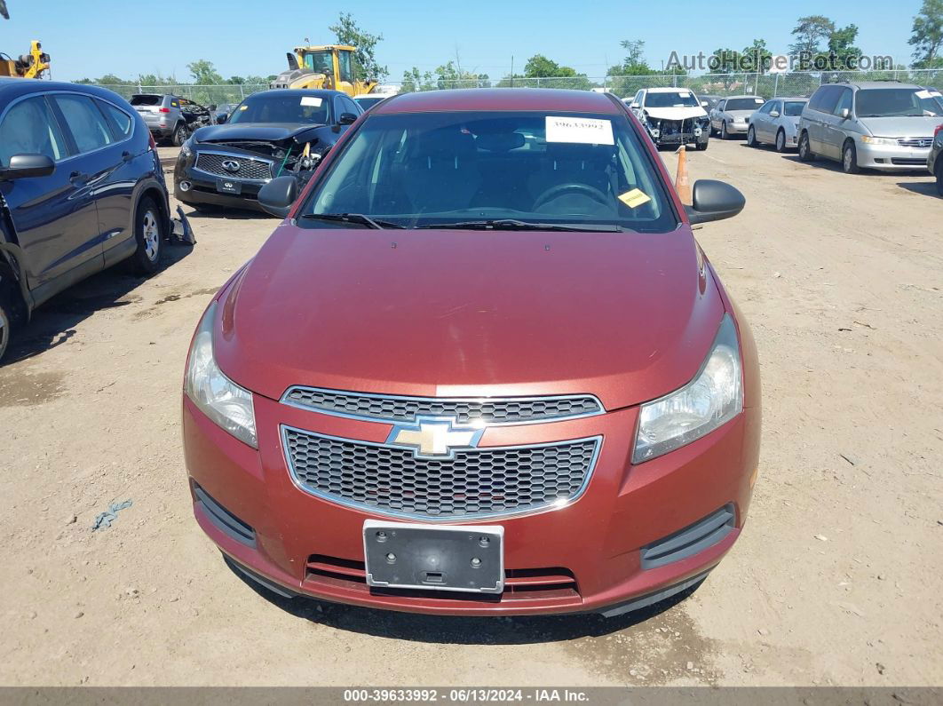 2013 Chevrolet Cruze Ls Auto Maroon vin: 1G1PA5SH9D7156328