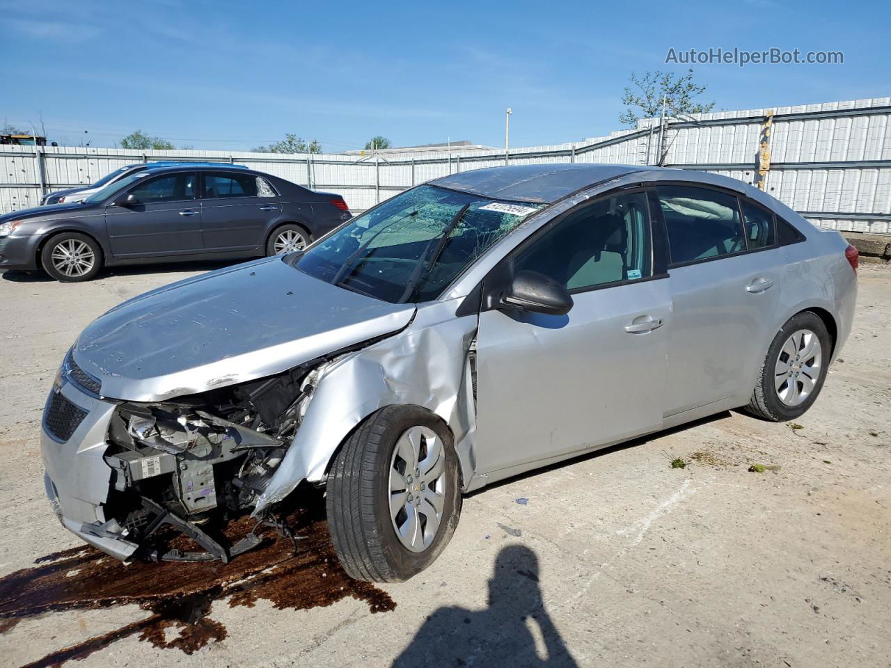 2013 Chevrolet Cruze Ls Silver vin: 1G1PA5SHXD7199897