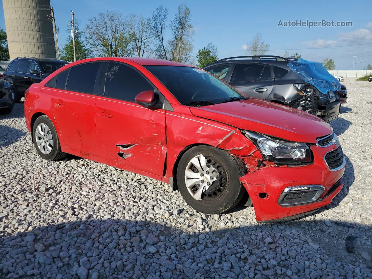 2015 Chevrolet Cruze Ls Red vin: 1G1PA5SHXF7216586