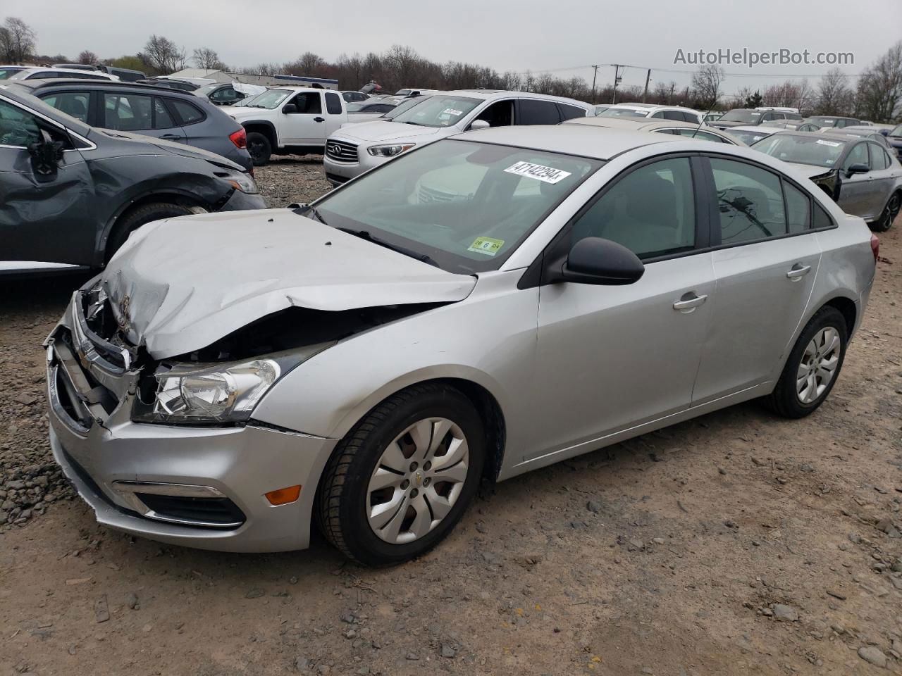 2015 Chevrolet Cruze Ls Silver vin: 1G1PA5SHXF7260975