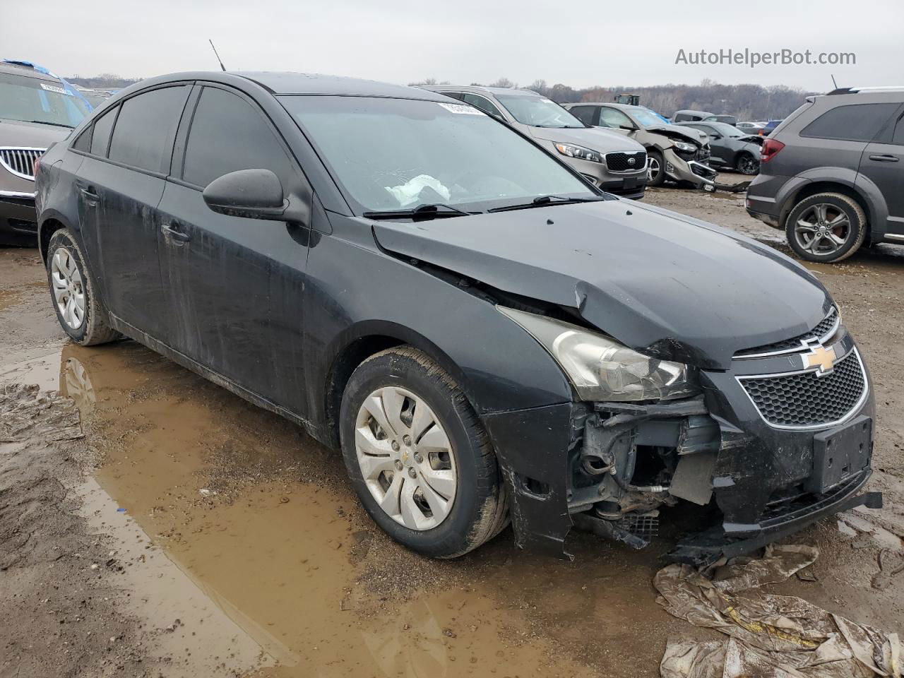 2013 Chevrolet Cruze Ls Black vin: 1G1PB5SH3D7245275