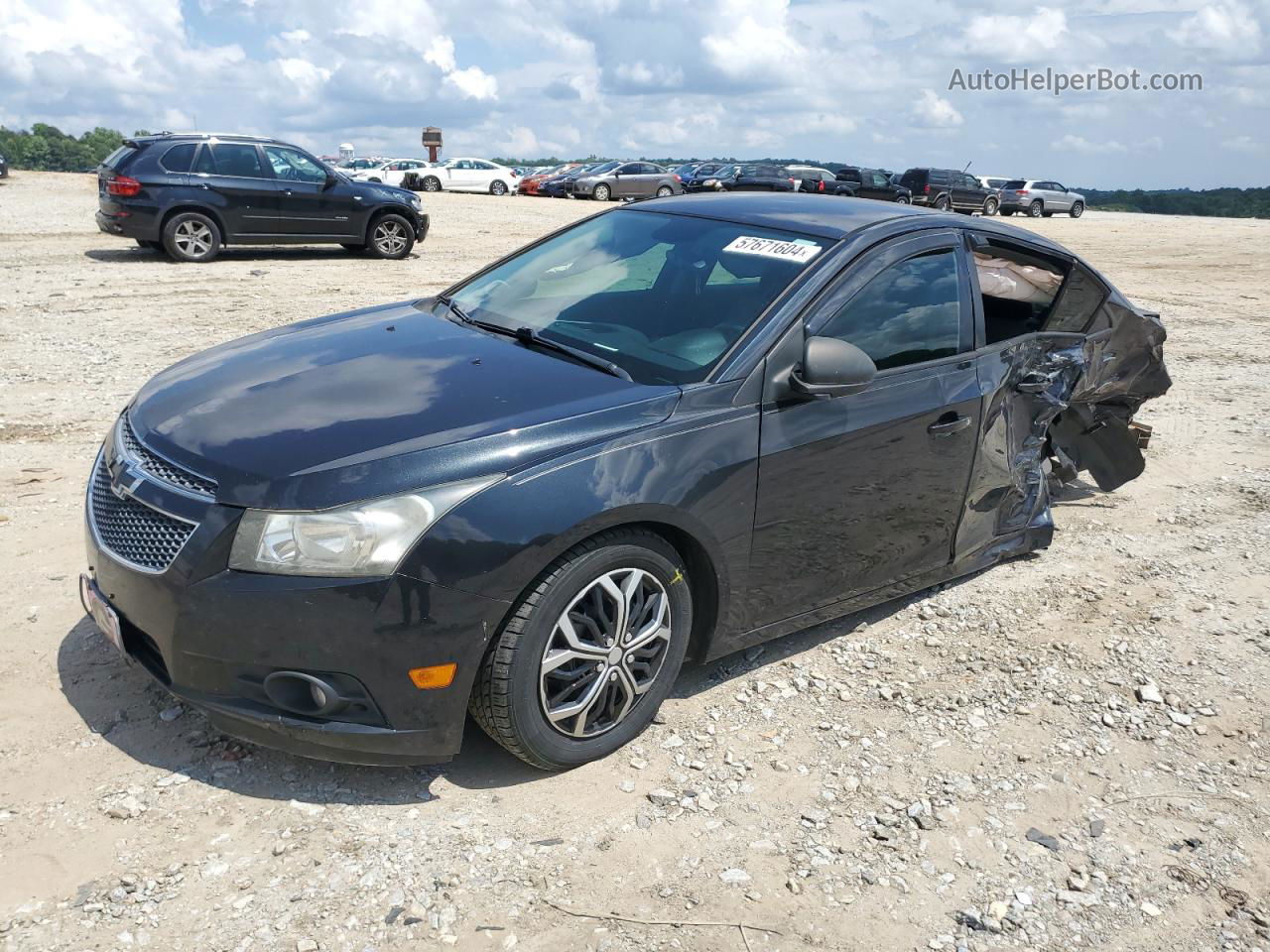 2013 Chevrolet Cruze Ls Black vin: 1G1PB5SH5D7250607