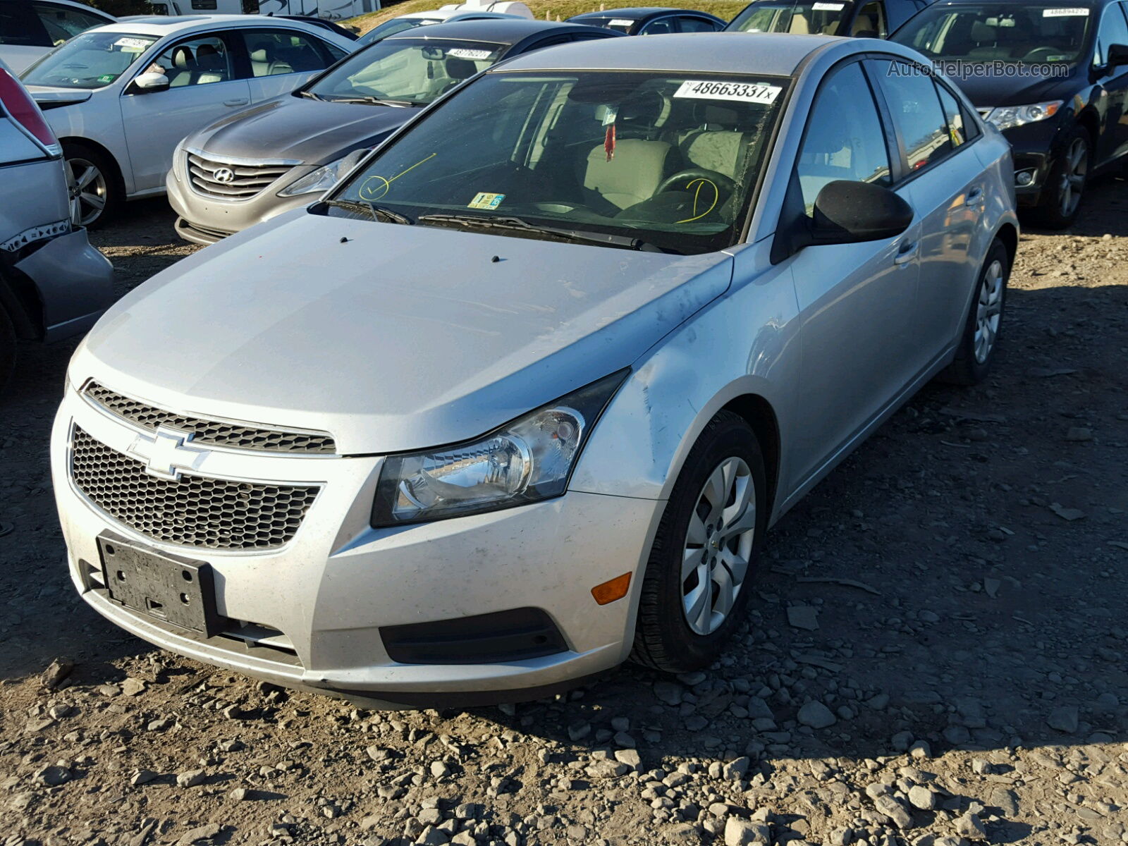 2013 Chevrolet Cruze Ls Silver vin: 1G1PB5SHXD7163818