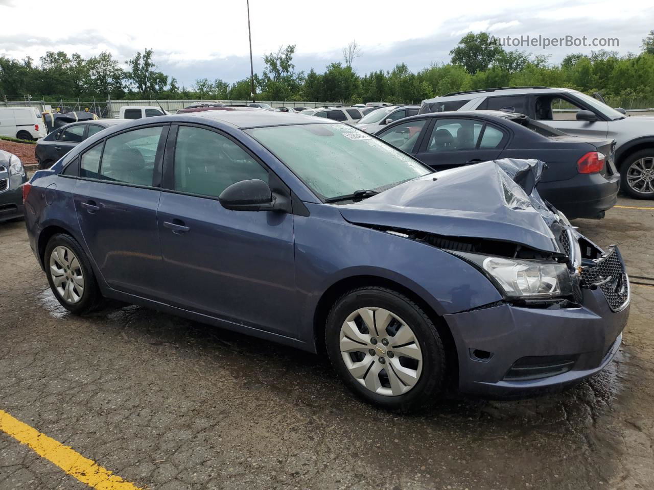 2014 Chevrolet Cruze Ls Blue vin: 1G1PB5SHXE7191474