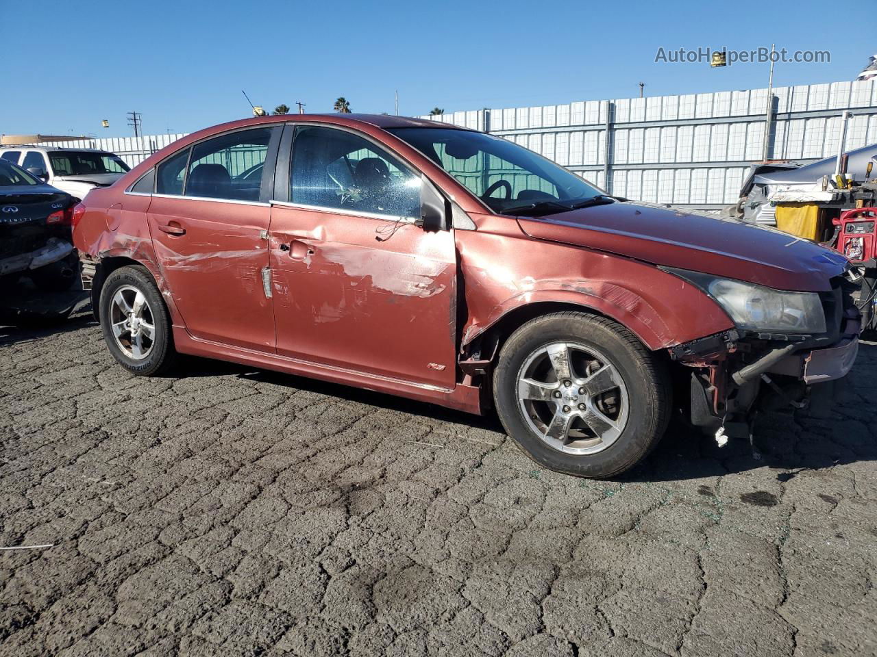 2013 Chevrolet Cruze Lt Brown vin: 1G1PC5SB0D7123336