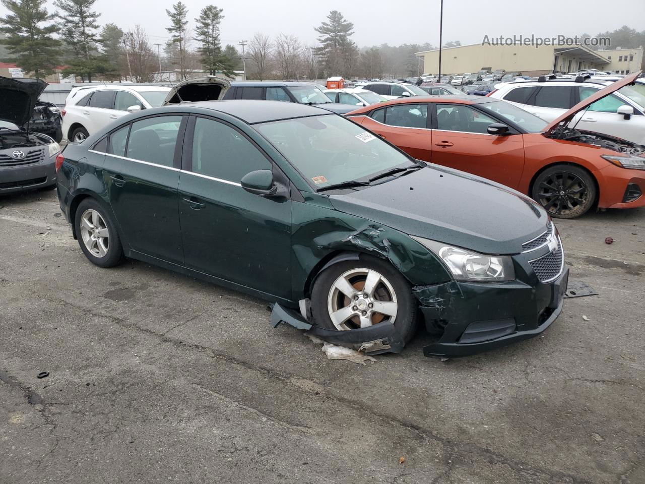 2014 Chevrolet Cruze Lt Зеленый vin: 1G1PC5SB0E7186518