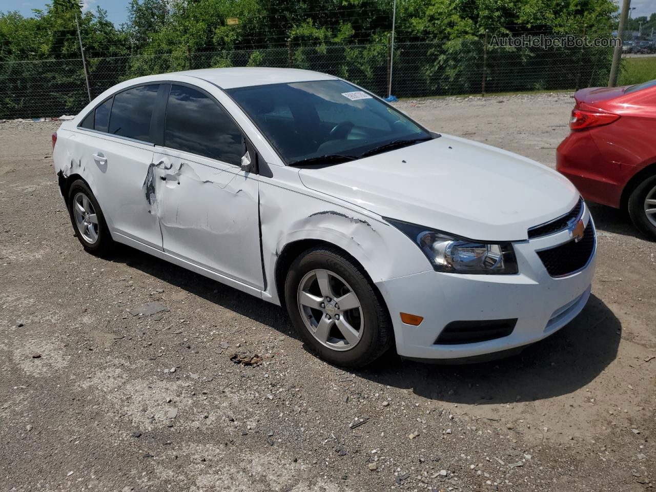 2014 Chevrolet Cruze Lt White vin: 1G1PC5SB0E7464169