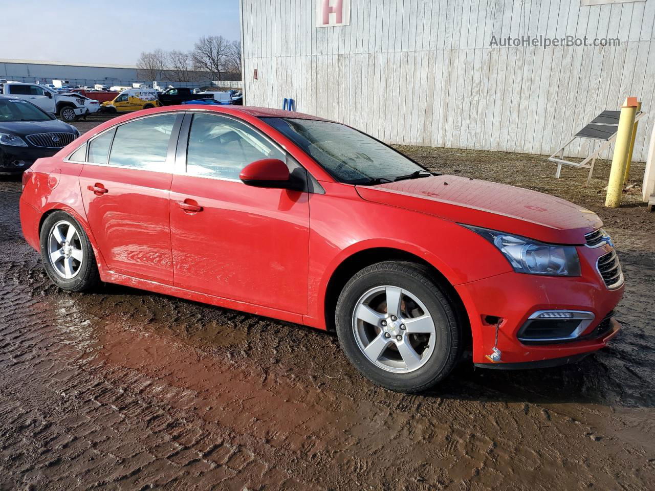 2015 Chevrolet Cruze Lt Red vin: 1G1PC5SB0F7166285