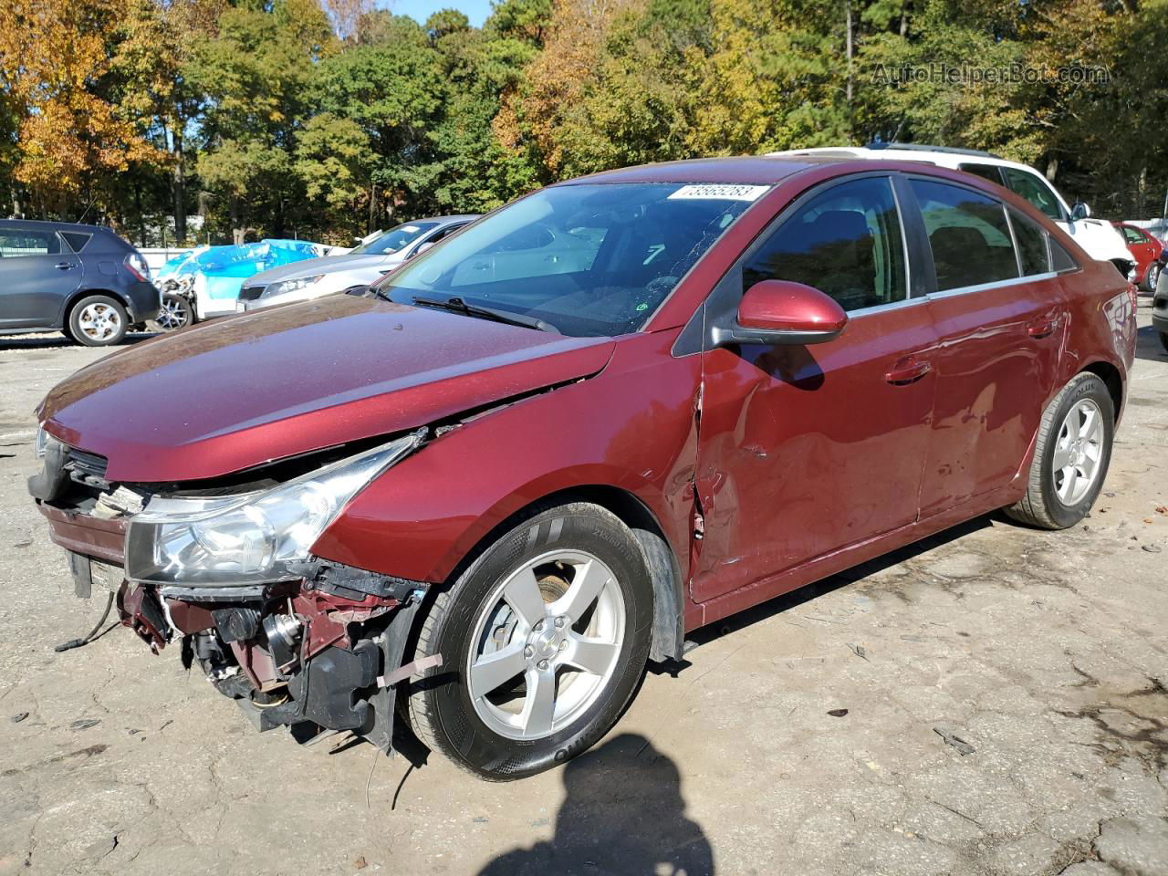 2015 Chevrolet Cruze Lt Red vin: 1G1PC5SB0F7203514