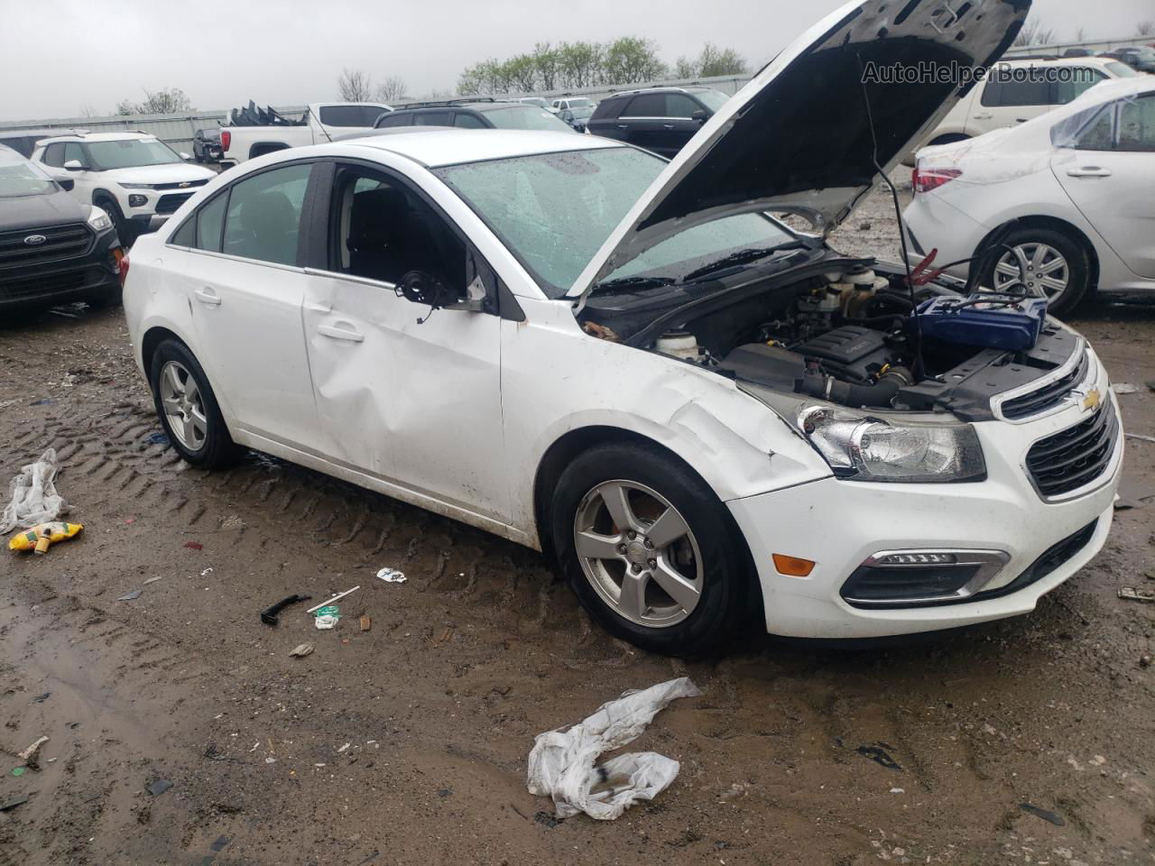 2015 Chevrolet Cruze Lt White vin: 1G1PC5SB0F7218269