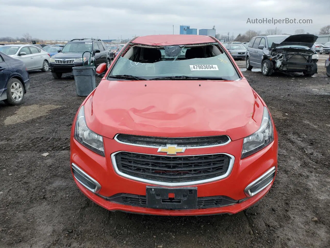 2015 Chevrolet Cruze Lt Red vin: 1G1PC5SB0F7236125