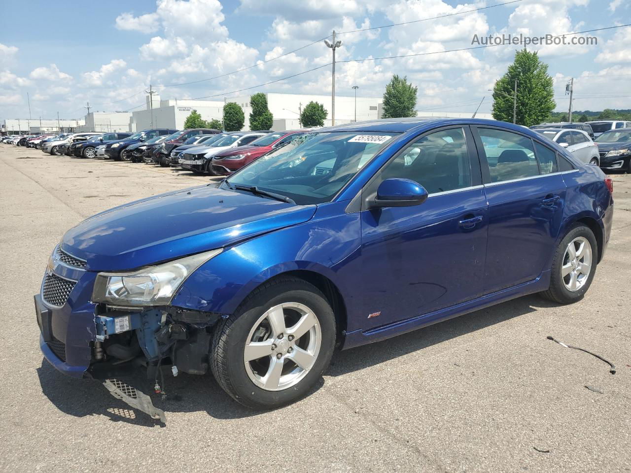 2013 Chevrolet Cruze Lt Blue vin: 1G1PC5SB1D7248295