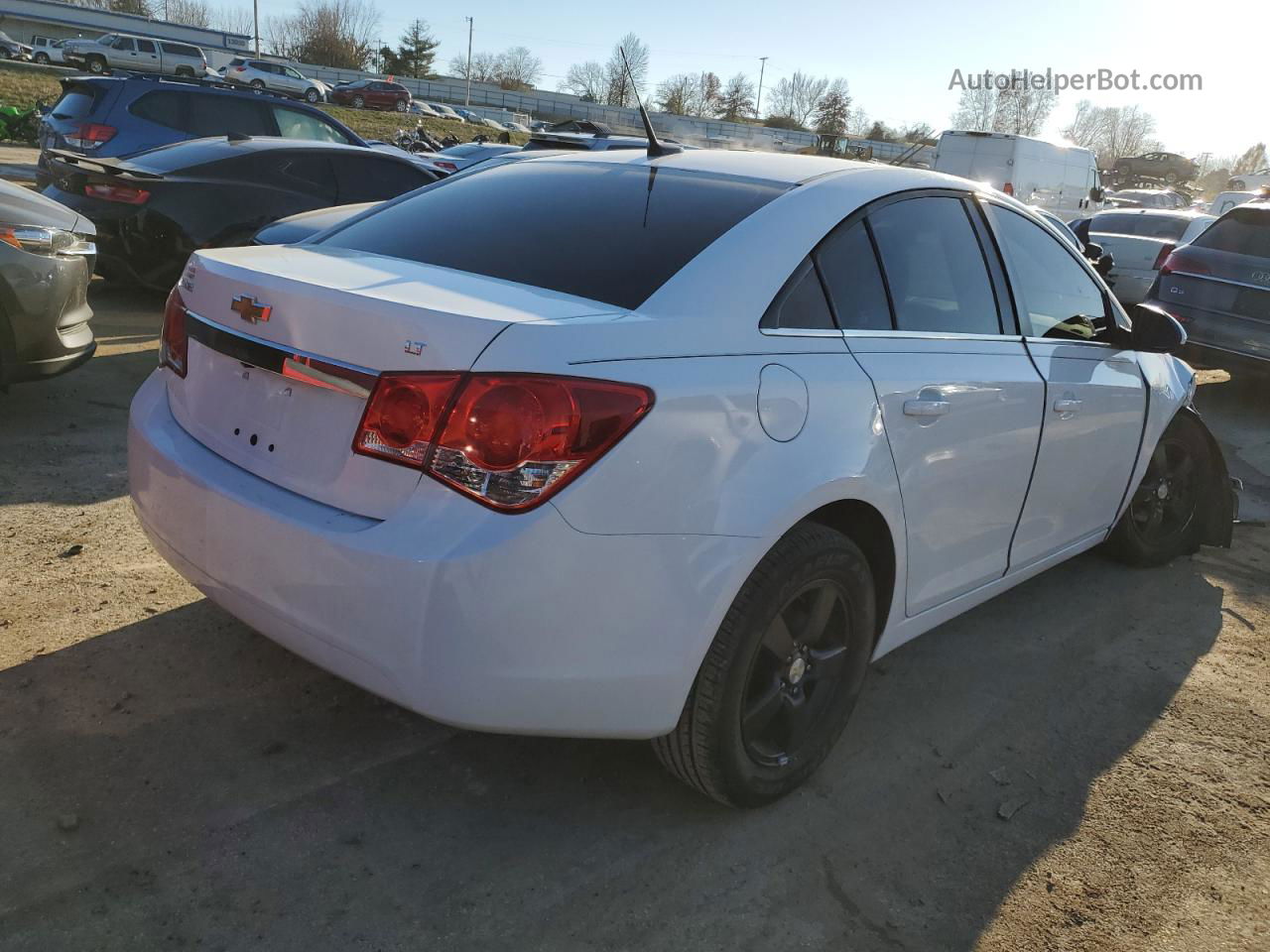 2014 Chevrolet Cruze Lt White vin: 1G1PC5SB1E7190092