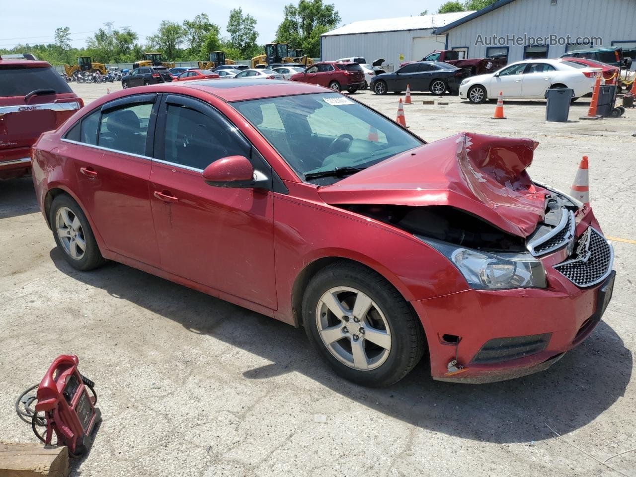 2014 Chevrolet Cruze Lt Red vin: 1G1PC5SB1E7287762