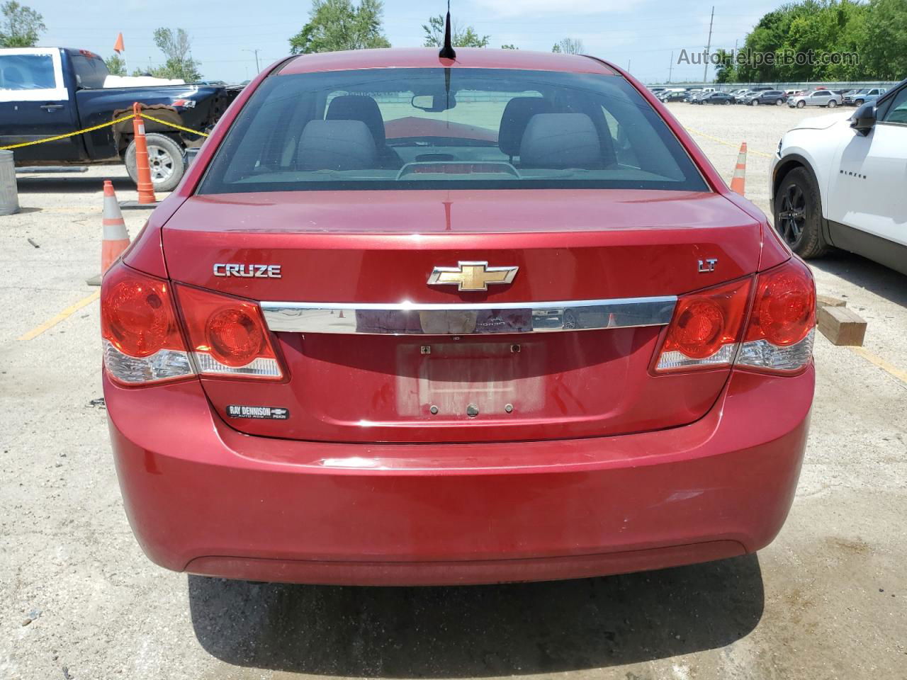 2014 Chevrolet Cruze Lt Red vin: 1G1PC5SB1E7287762