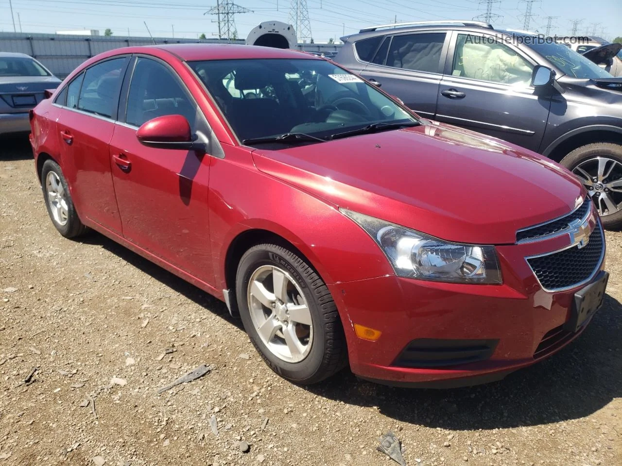 2014 Chevrolet Cruze Lt Red vin: 1G1PC5SB1E7299975