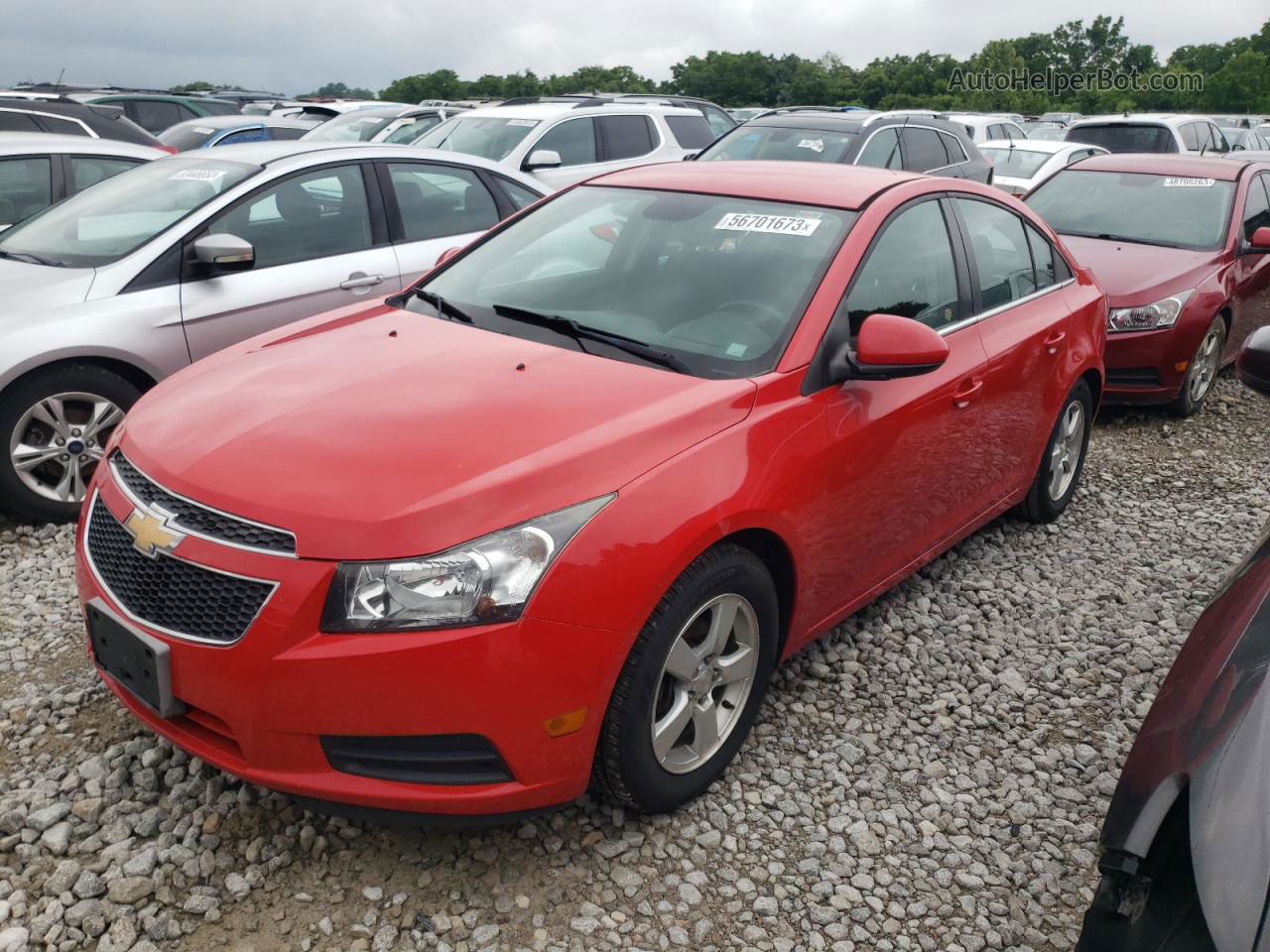 2014 Chevrolet Cruze Lt Red vin: 1G1PC5SB1E7312501