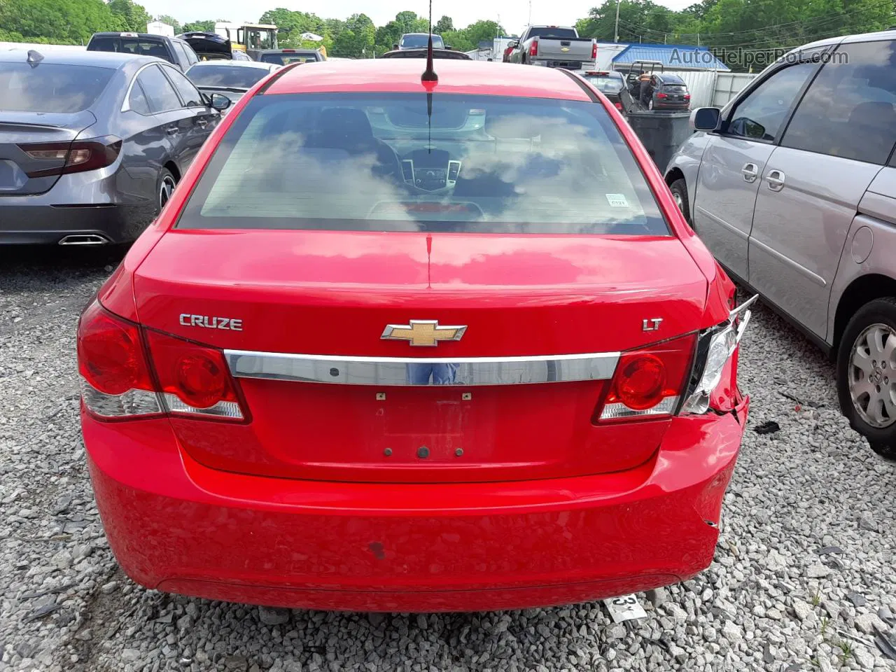 2014 Chevrolet Cruze Lt Red vin: 1G1PC5SB1E7312501