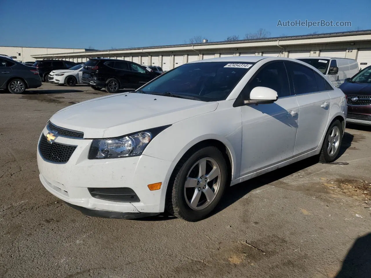 2014 Chevrolet Cruze Lt White vin: 1G1PC5SB1E7373721