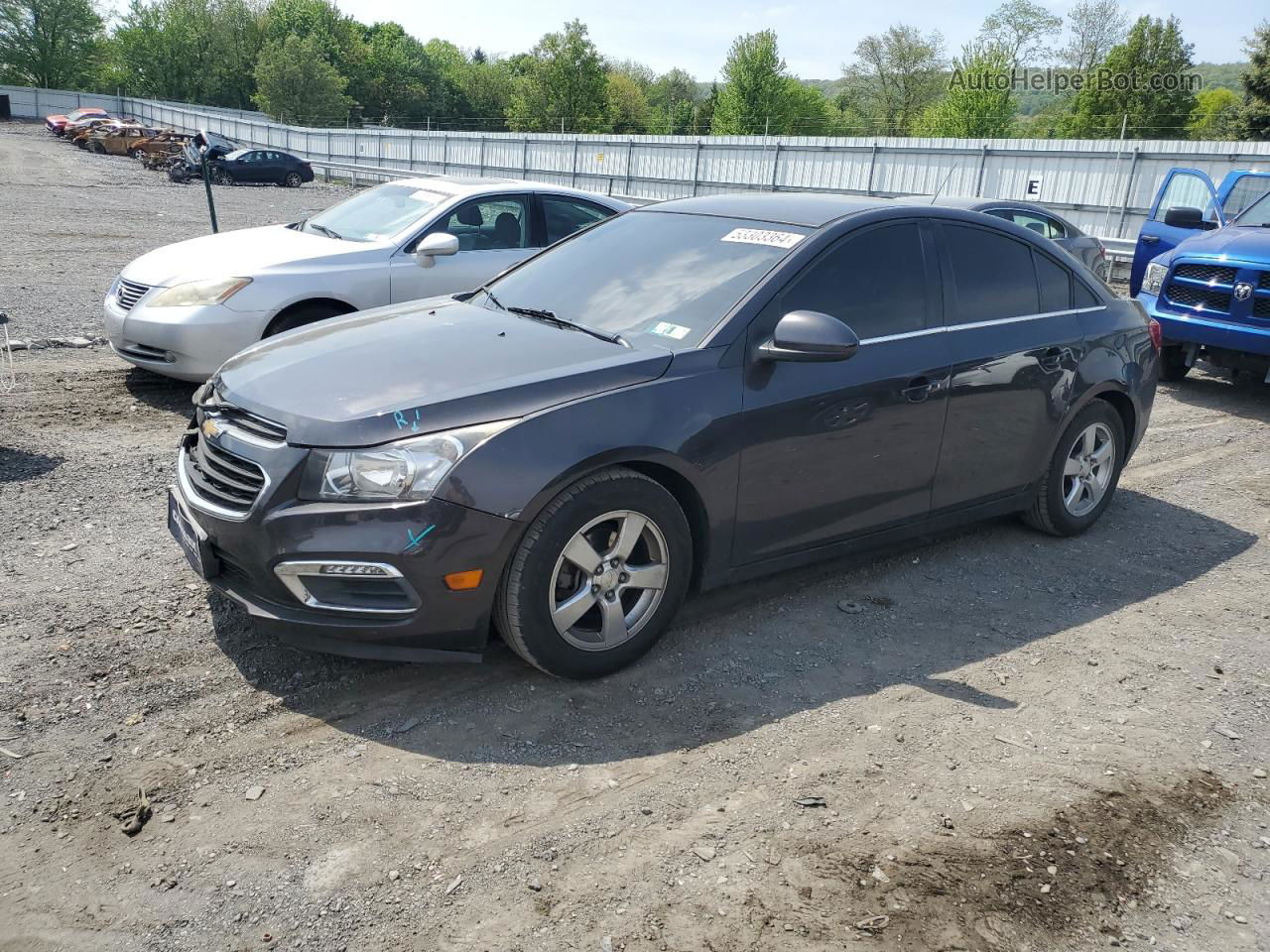 2015 Chevrolet Cruze Lt Black vin: 1G1PC5SB1F7135711