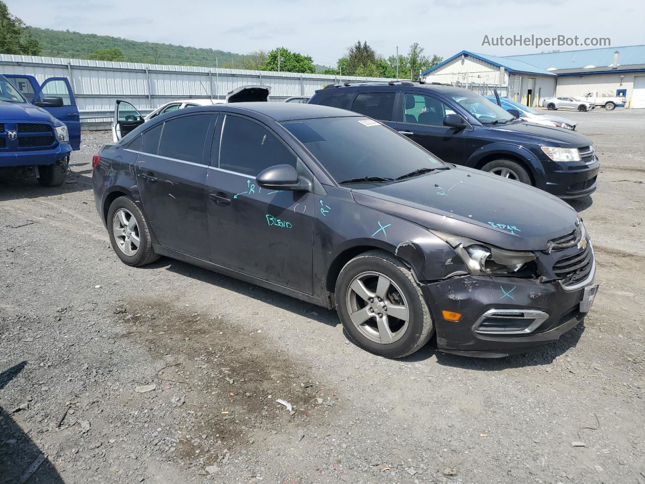 2015 Chevrolet Cruze Lt Black vin: 1G1PC5SB1F7135711