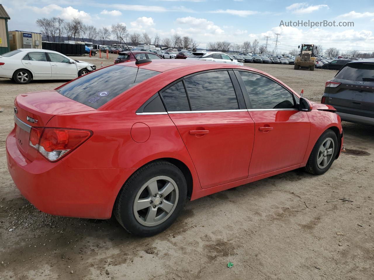 2015 Chevrolet Cruze Lt Red vin: 1G1PC5SB1F7229927