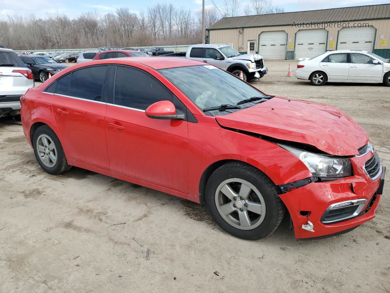 2015 Chevrolet Cruze Lt Red vin: 1G1PC5SB1F7229927