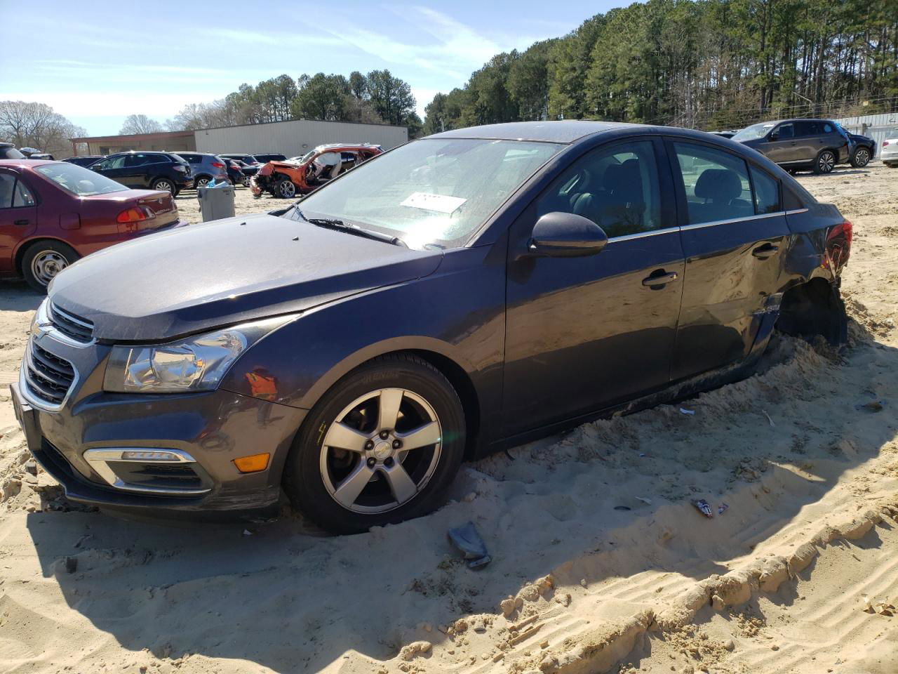 2015 Chevrolet Cruze Lt Gray vin: 1G1PC5SB1F7235310